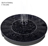 Vivohome Outdoor Solar Powered Round Bird Bath Water Fountain Pump with Battery Backup $9.99 MSRP