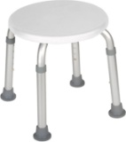 Drive Medical RTL12004KD Adjustable Height Bath Stool, White - $24.25 MSRP