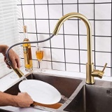 GAPPO Touch Kitchen Faucet With Pull Down Sprayer, Single Handle Smart Kitchen Sink Faucet