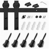 Smart Standard Black Barn Door Hardware Kit SDH-0066-21-BK