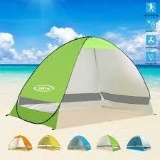 G4Free Large Pop up Beach Tent Automatic Sun Shelter Outdoor Cabana Sun Umbrella 3-4 Person