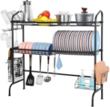 WeluvFit Over The Sink Dish Drying Rack, 2 Tier Large Stainless Steel Non-Slip Dish $55.22 MSRP