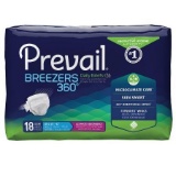 Prevail Breezers 360...Brief, Size 2, Disposable Heavy Absorbency, 18 Count Per Pack