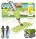 MistDriver Floor Cleaning Spray Mop with 4 Extra Large Microfiber Pads and 2 High Capacity Bottles