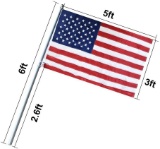 Vedouci American 3x5 Flag Kit Commercial Grade US Flag $39.99 ; BesWin Office Chair Mat (111001)