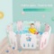 i-BeBe Foldable Baby Playpen 14 Panel Kids Activity Center Toddler Play Yard Pen (Multicolour)