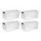 Sterilite 116 Quart Ultra Latching Clear Plastic Storage Tote Container, 4 Pack
