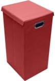 SORBUS Home Laundry Hamper Sorter with Lid Closure ? Foldable Hamper, Detachable Lid (Red)