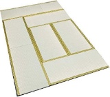 Tatami Mat Japanese Traditional 1/4 Size(17x34 inch) 7.5 Piece Set Unit Mattress Made in Japan