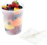 Harvest Pack Reusable Food Storage Containers With Lids - Plastic Takeout Deli Counter Combo Pack