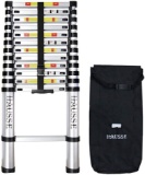 Hausse 12.5 FT Aluminum Telescoping Ladder, Multi-Purpose Extension Ladder