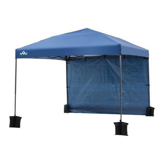 Yoli Monterey 10'x10' Straight-Leg Canopy with Wall and Weight Bags
