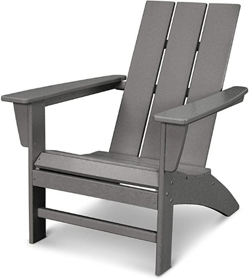 POLYWOOD AD420GY Modern Adirondack Chair, Slate Grey - $239.00 MSRP