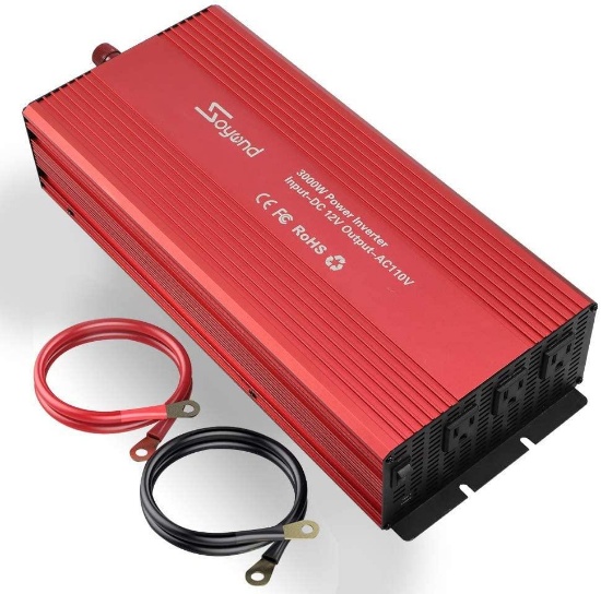 Soyond 3000W Power Inverter Modified Sine Wave Converter for Home Car RV AC Outlets $169.99 MSRP