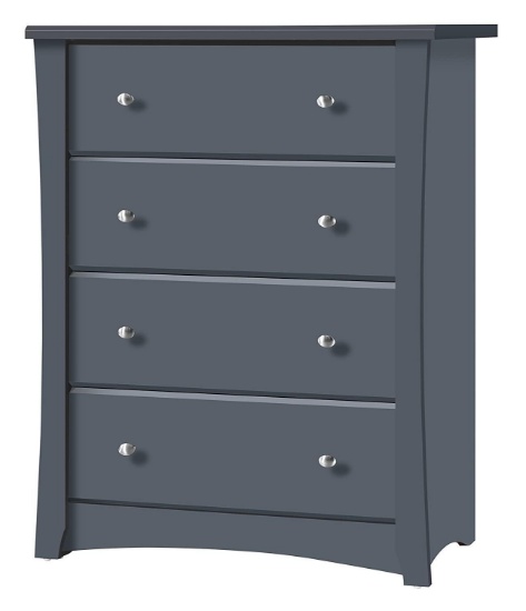 Storkcraft Crescent 4 Drawer Chest, Wood, Gray, (03664-30G) - $149.99 MSRP