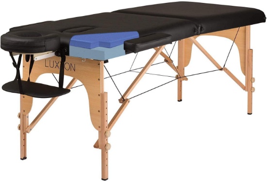 Luxton Home Premium Memory Foam Massage Table - Easy Set Up - Foldable and Portable - $239.95 MSRP