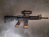 Airsoft Rifle with Scope Black/Orange