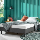 ZINUS Curtis Upholstered Platform Bed Frame / Mattress Foundation, Grey, Queen $125.70 MSRP