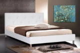 Baxton Studio Barbara White Bed With Crystal Button Tufted - Full BBT6140-White-Full