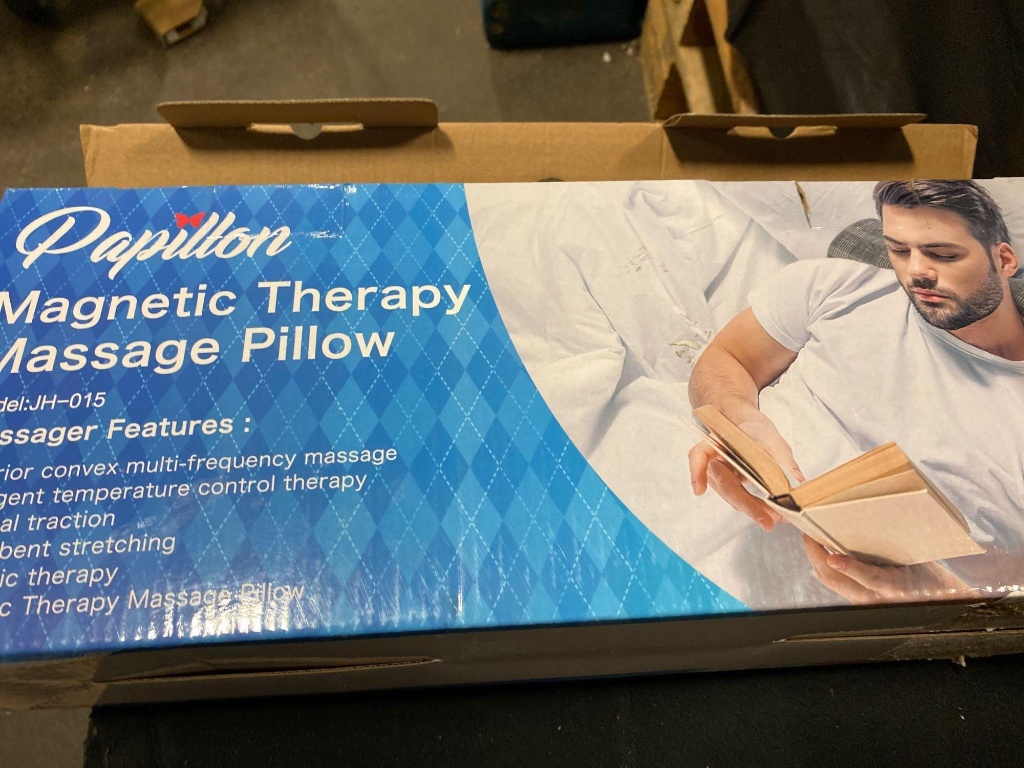 Papillon Cervical Alignment Chiropractic Pillow,Neck Massager w/Heat and Magnetic  Therapy $22.27MSRP | Estate & Personal Property | Online Auctions | Proxibid