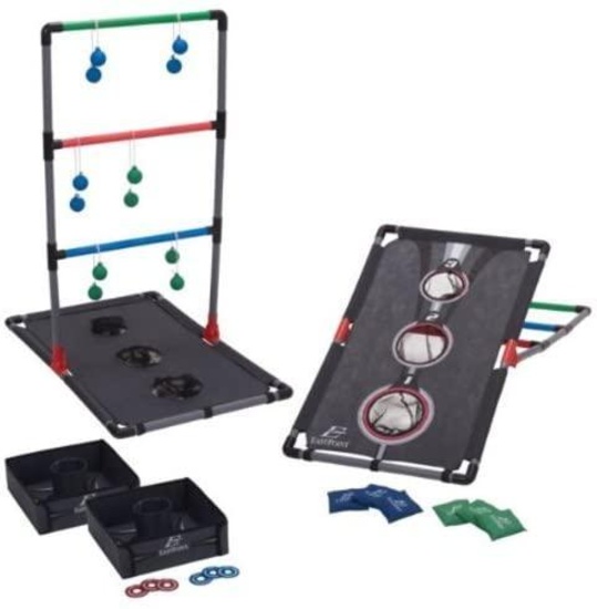 East Point Sports 3 in 1 Game Combo -Ladderball, Bean Bag Toss, Washer Toss