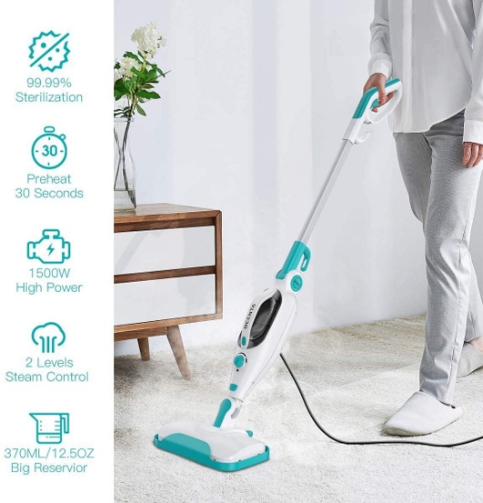 Dcenta Steam Mop Cleaner,12 in 1 Convenient Detachable Handheld Steam  Cleaner $69.99 MSRP | Estate & Personal Property | Online Auctions |  Proxibid