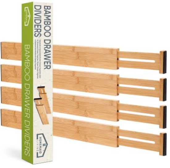 Miscellaneous General Merchandise - Bamboo Drawer Dividers and Hanging Shelves Wall Mounted
