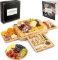 Smirly Cheese Board and Knife Set: 16 x 13 x 2 Inch Wood Charcuterie Platter for Wine $59.99 MSRP