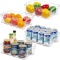 Vtopmart 4 Pack Large Clear Plastic Food Storage Bin with Handle for Freezer, 12.5