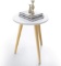 White Wooden Round Side Table