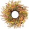 22 Inch Fall Wreath Decoration-Autumn Door Wreath Harvest Wreath w/ Artificial Wheat for Front Door