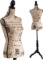Female Mannequin Torso Dress Form Black Tripod Stand Monogram Style $59.99 MSRP