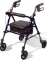 Carex Step 'N Rest Aluminum Rollator Walker With Seat - Rolling Walker For Seniors With Back Support