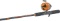 South Bend Worm Gear Fishing Rod and Spincast Reel Combo, Orange - $18.41 MSRP