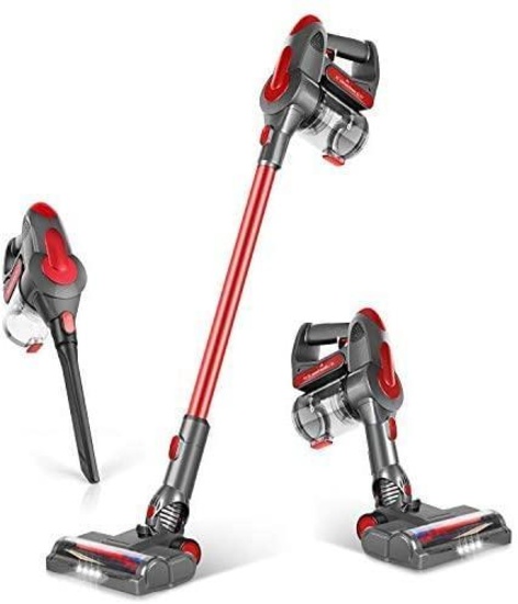 GeeMo Cordless Vacuum Cleaner 21Kpa Super-Suction 35 mins-Running 1.2L Super-Capacity 4 in 1 Vacuum