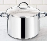 HOMICHEF Stock Pot 4 Quart Nickel Free Stainless Steel - 4 Quart Pot With Lid and Handle