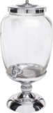 Circleware Celebrations Elegant Glass Beverage Dispenser with Silver Stand and Lid - $39.99 MSRP