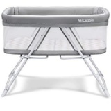 MiClassic All mesh 2in1 Stationary and Rock Bassinet One-Second Fold Travel Crib,Crystal $84.99 MSRP