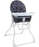 Pamo Babe Portable Fold High Chair (Black and White)