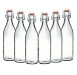 Ciara Clear Glass Bottles 33.75 ozGiara Bottles, Giara Glass Bottles w/Chalkboard Labels,$50.78 MSRP
