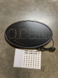 Led Sign Oval Open/Closed Sign