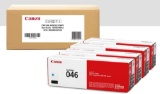Canon Genuine Toner Bundle 046 (1248C006), 4 Pack (1 Each: Cyan, Magenta, Yellow, Black), for Canon