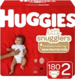 Huggies Little Snugglers Baby Diapers, Size 2, 180 Ct, One Month Supply $46.70 MSRP