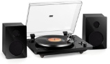 Rcm Real Wood Wireless Turntable with 50 Watts Wooden Speakers Set Auto Stop Vinyl $189.99 MSRP