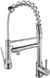 Hiendure Commercial Kitchen Sink Faucet w/Coilded Spring Pull Down Sprayer,Brushed Nickel $69.00MSRP