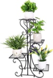 Unho Metal Flower Display Stand Outdoor Garden Plant Holder with 4 Tier Shelves $35.99 MSRP