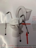Raised Toilet Seat and Safety Frame