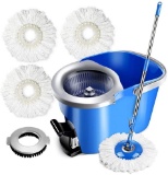 Masthome Mop and Bucket Set with Foot Pedal Microfiber Spin Mop