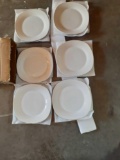 White Plain Ceramic Plates 6Pcs