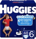 Huggies Overnites Nighttime Diapers, Size 6, 48 Ct $24.27 MSRP